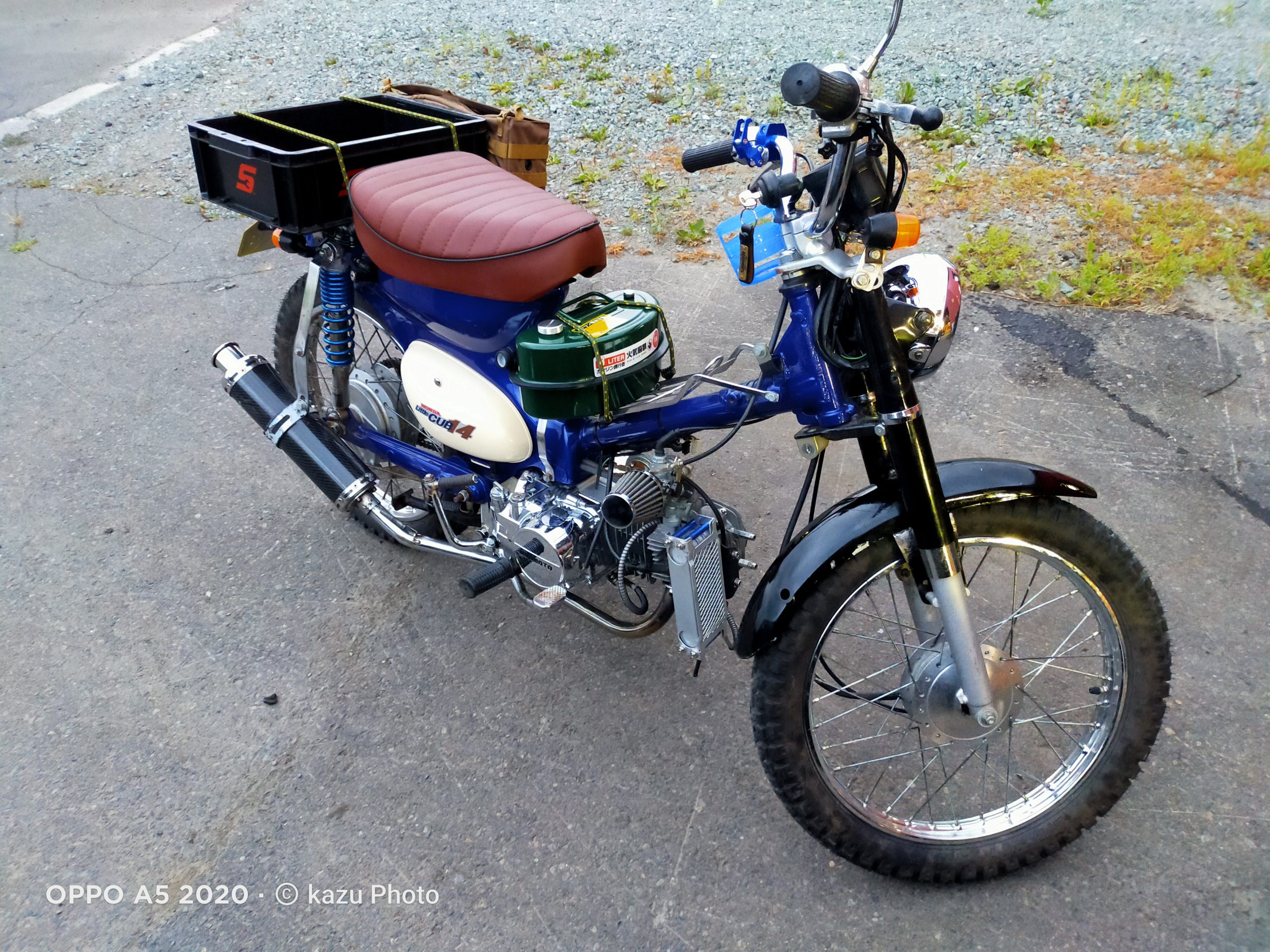リトルカブのカスタマイズ記録 No 02 キャンプ荷物を積載できるバイクへ Kazu Photo 道楽